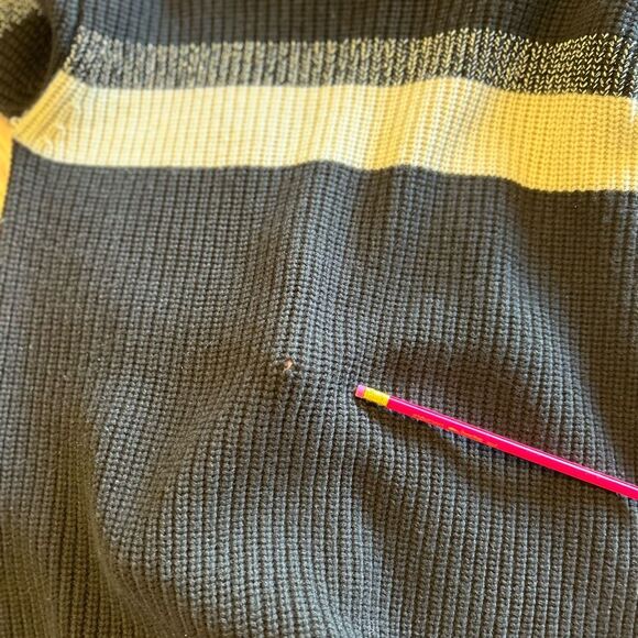 Generation Love Wool Cashmere Chevron Turtleneck Black Sweater Ballon Sleeve - Picture 8 of 8